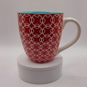 Dowan XL Porcelain Coffee Mug In A Geomteric Pattern